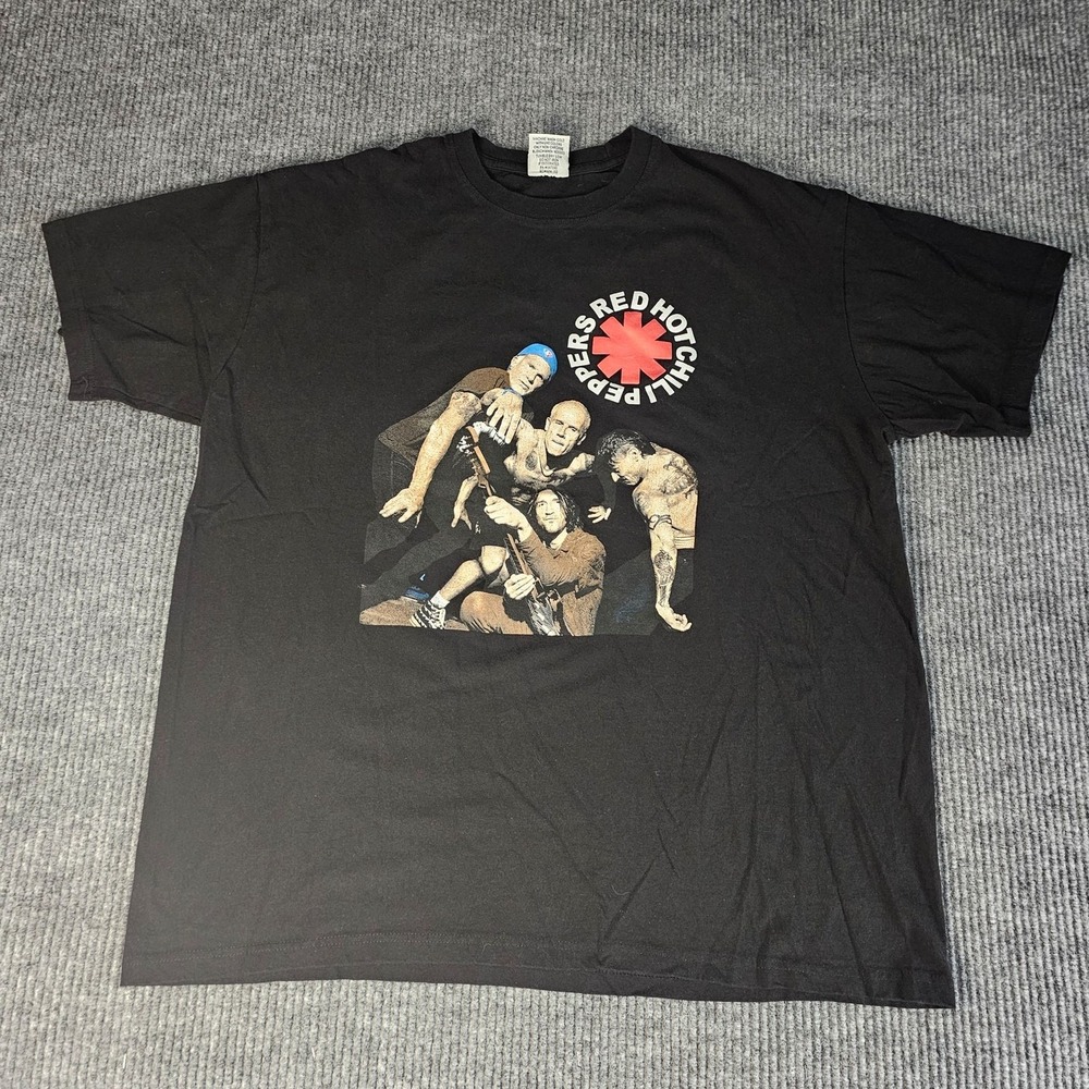 Red Hot Chili Peppers Shirt Mens 2XL Black Griffin Tour Graphic Band Tee